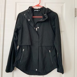 Athleta Black Hooded Zip Up Jacket